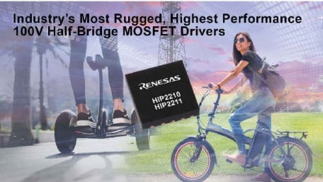 Renesas Introduces Rugged and High Performance 100V Half-Bridge MOSFET Drivers