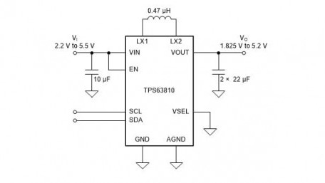 I2C Programmable 2.5A Buck-Boost Converter