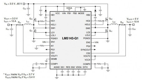 2-Phase Synchronous Buck Controller Supports Large Step-Down Ratios