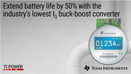 TI’s New DC/DC Buck-Boost Converter Extends Battery Life by 50%