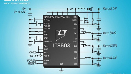 Triple Synchronous Buck Converter + Boost Controller with 3Vdc to 42Vdc Input
