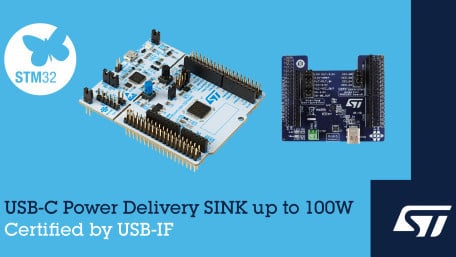 STMicroelectronics Extends USB Fast Charging over USB-C to Embedded Applications with USB-IF-Certified Development Board