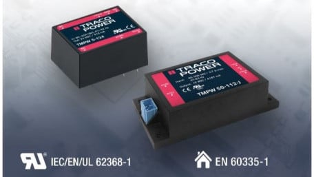 Ultra-Compact Encapsulated AC/DC Power Supplies from Traco Power