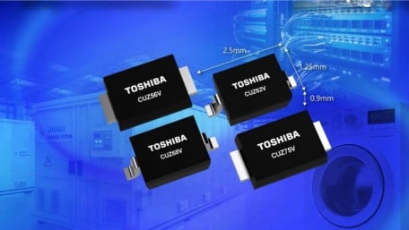 Toshiba Extends CUZ Zener Diodes to 75 V for 48 V Power Rails