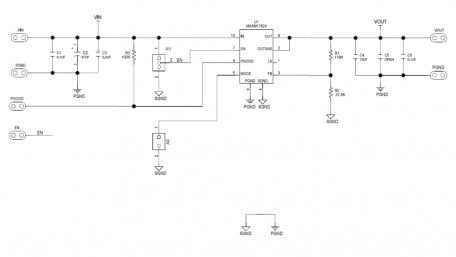 3.3V/1A Synchronous DC-DC Evaluation Kit with Selectable PFM or PWM Operation