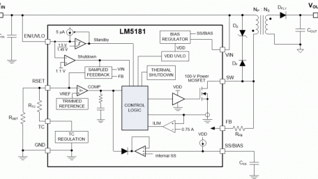 65Vin PSR Flyback DC-DC Converter IC with 100V / 0.75A Integrated MOSFET