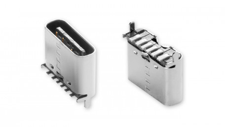 60 W Power-Only USB Type C Receptacle Features Vertical Orientation