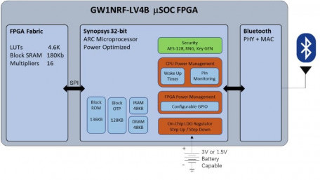 FPGA with Integrated Bluetooth 5.0 Radio