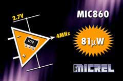 Micrel Semiconductor Develops the MIC860 Operational Amplifier