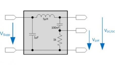 Measurement of the Interference Voltage on DC/DC Switching Regulators