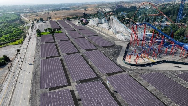Sun, Shade, and Energy: Six Flags Park Installs Solar Carports